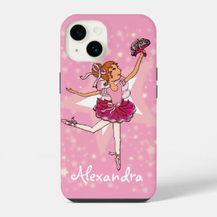 Funda Para iPhone 14 Nombre de bailarina rosa niña