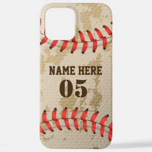 Funda Para iPhone 12 Pro Max Nombre de béisbol vintage personalizado número ret