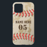 Funda Para iPhone 12 Nombre de béisbol vintage personalizado número ret<br><div class="desc">El diseño retro de nombres de béisbol vintage personalizado puede ser bueno para ti si te gusta el béisbol. O podría ser un gran regalo para los que aman el béisbol.</div>