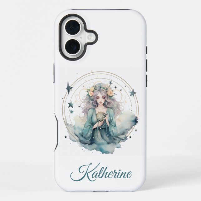 Funda Para iPhone Nombre de Bruja Celestial Boho (Reverso )
