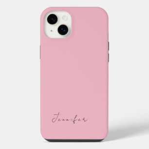 Funda Para iPhone 14 Plus nombre de caligrafía profesional rosa femenino sen