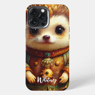 Funda Para iPhone 13 Pro Max Nombre de Erizo Adorable