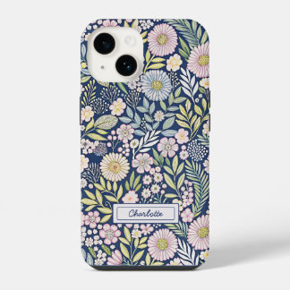 Funda Para iPhone 14 Nombre de los Blooms de Pastel