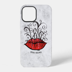 Funda Para iPhone 12 Nombre de maquilladora de labios rojos