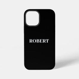 Funda Para iPhone 12 Mini Nombre de monograma personalizable cambiable