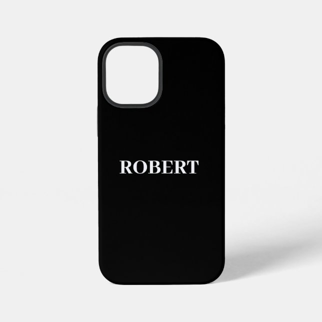 Funda Para iPhone Nombre de monograma personalizable cambiable (Reverso )