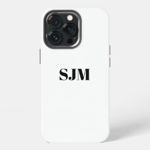 Funda Para iPhone 13 Pro Nombre de monograma personalizado minimalista en n