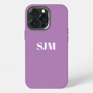 Funda Para iPhone 13 Pro Nombre de monograma personalizado minimalista lava
