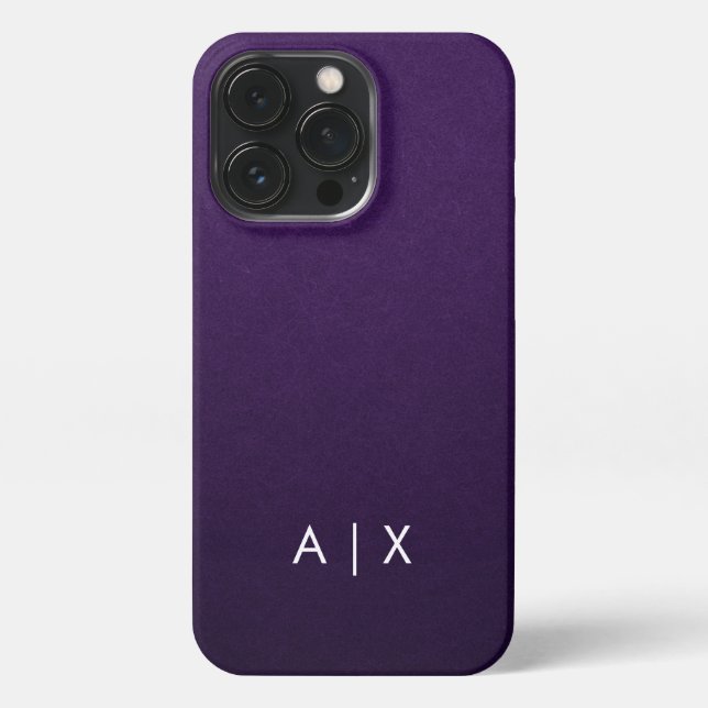 Funda Para iPhone Nombre de pareja monograma simple (Reverso)