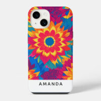 Nombre de Personalizable exclusivo Diseño floral e