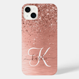 Funda Para iPhone 14 Plus Nombre del monograma del Purpurina Metalizado cepi