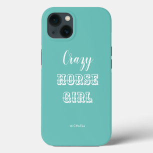 Nombre divertido de chica de Crazy Horse turquesa