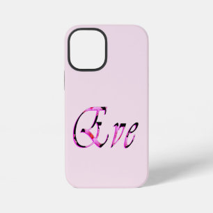 Funda Para iPhone 12 Mini Nombre Eve Floral Rosa