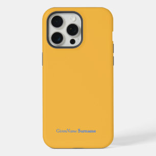 Nombre personalizado azafrán mango amarillo azul a