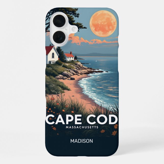 Funda Para iPhone Nombre personalizado Cape Cod Massachusetts (Reverso )