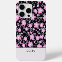 Nombre personalizado Cerezo Blossom patrón floral