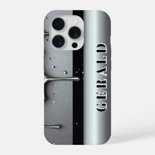 ✨ Nombre Personalizado Chrome Flujo Líquido Plata