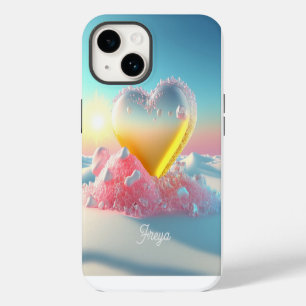 Funda Para iPhone 14 Nombre Personalizado Corazón De Amor Femenino Mode