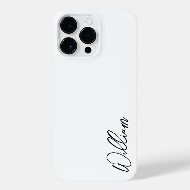 Funda Para iPhone Nombre personalizado de guión moderno (Reverso)