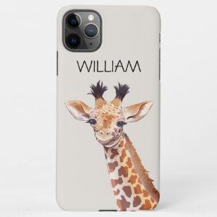 Funda Para iPhone 11Pro Max Nombre personalizado de la jirafa de bebé 