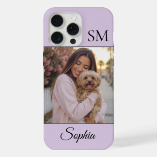 Nombre personalizado de lavanda Iniciales Una Foto