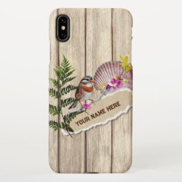 Funda Para iPhone XS Max Nombre personalizado de pintura de aceite de mader