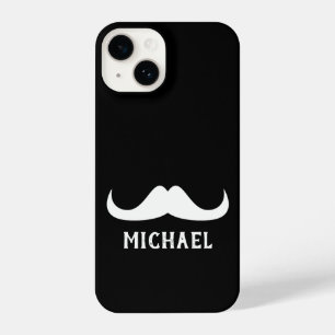 Funda Para iPhone 14 Nombre personalizado del bigote del manillar blanc