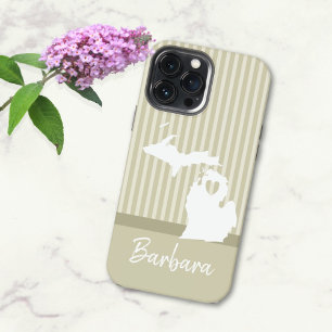 Funda Para iPhone 13 Pro Max Nombre personalizado del mapa de estado de Michiga