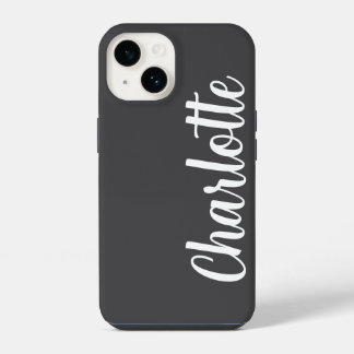 Funda Para iPhone 14 Nombre personalizado elegante moderno minimalista
