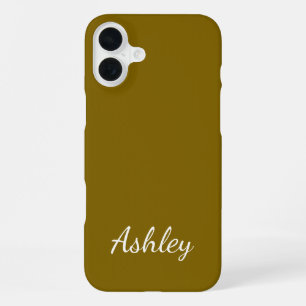 Funda Para iPhone 16 Plus Nombre personalizado elegante moderno minimalista
