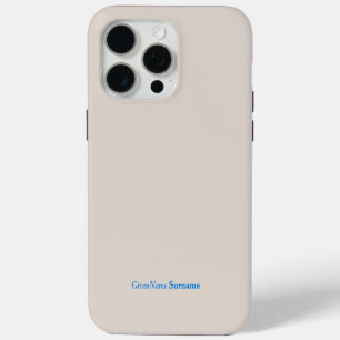 Nombre Personalizado Elegante Simple Pluma Gris Az