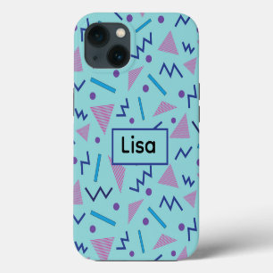 Nombre personalizado estilo Memphis de los 80 y 90