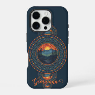 Funda Para iPhone 16 Pro Nombre personalizado Mandala Ornamental Vintage Sa