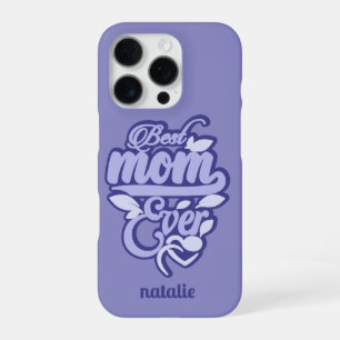 Funda Para iPhone 16 Pro Nombre personalizado "Mejor mamá del mundo"