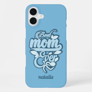 Funda Para iPhone 16 Plus Nombre personalizado "Mejor mamá del mundo"