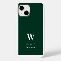 Nombre personalizado minimalista oscuro verde eleg
