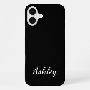 Funda Para iPhone 16 Plus Nombre Personalizado Moderno Elegante Minimalista