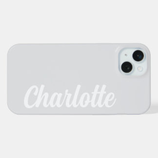 Nombre Personalizado Moderno Minimalista Gris Clar