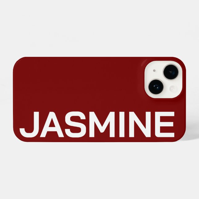 Funda Para iPhone Nombre personalizado Monograma mínimo simple moder (Reverso Horizontal)