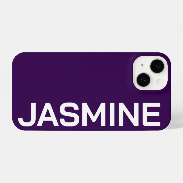 Funda Para iPhone Nombre personalizado Monograma mínimo simple moder (Reverso Horizontal)