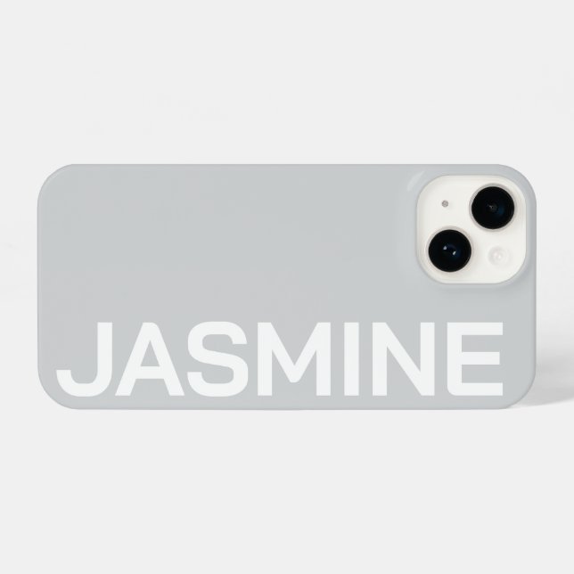 Funda Para iPhone Nombre personalizado Monograma mínimo simple moder (Reverso Horizontal)