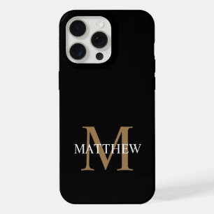 Nombre personalizado Monograma negro
