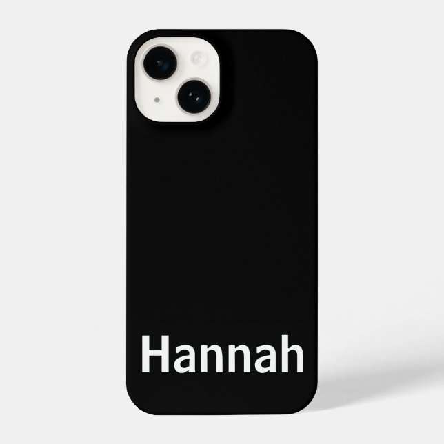 Funda Para iPhone Nombre personalizado personalizado moderno negro m (Reverso )