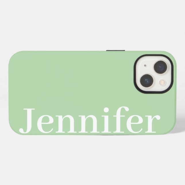 Funda Para iPhone Nombre personalizado personalizado simple eleganci (Reverso Horizontal)