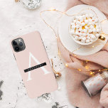Funda Para iPhone 11Pro Max Nombre personalizado rosa pastel minimalista<br><div class="desc">Nombre personalizado rosa pastel minimalista</div>