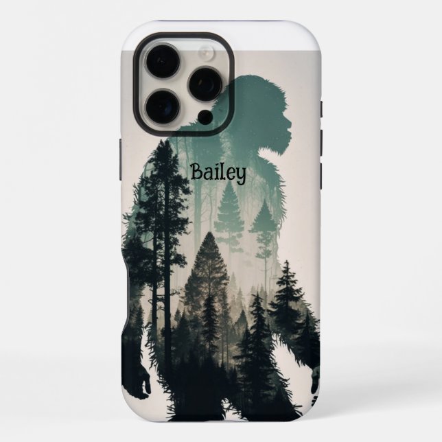 Funda Para iPhone Nombre personalizado Sasquatch Leyenda de pie gran (Reverso )