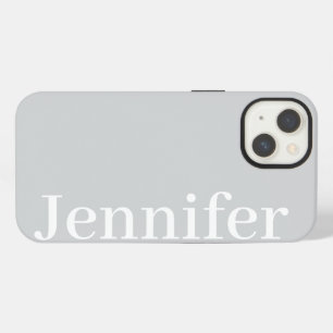 Nombre personalizado simple elegante gris claro