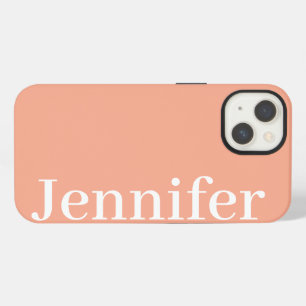 Nombre personalizado simple elegante melocotón