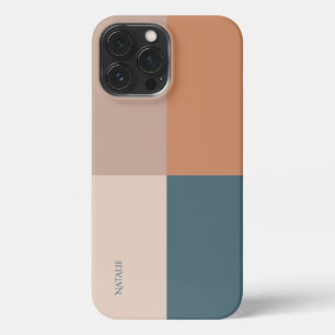 Funda Para iPhone 13 Pro Max Nombre personalizado Trendy Paleta de color natura