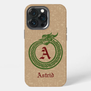 Funda Para iPhone 13 Pro Nombre personalizado y monograma Estilo celta Ouro
